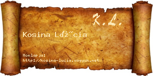 Kosina Lúcia névjegykártya